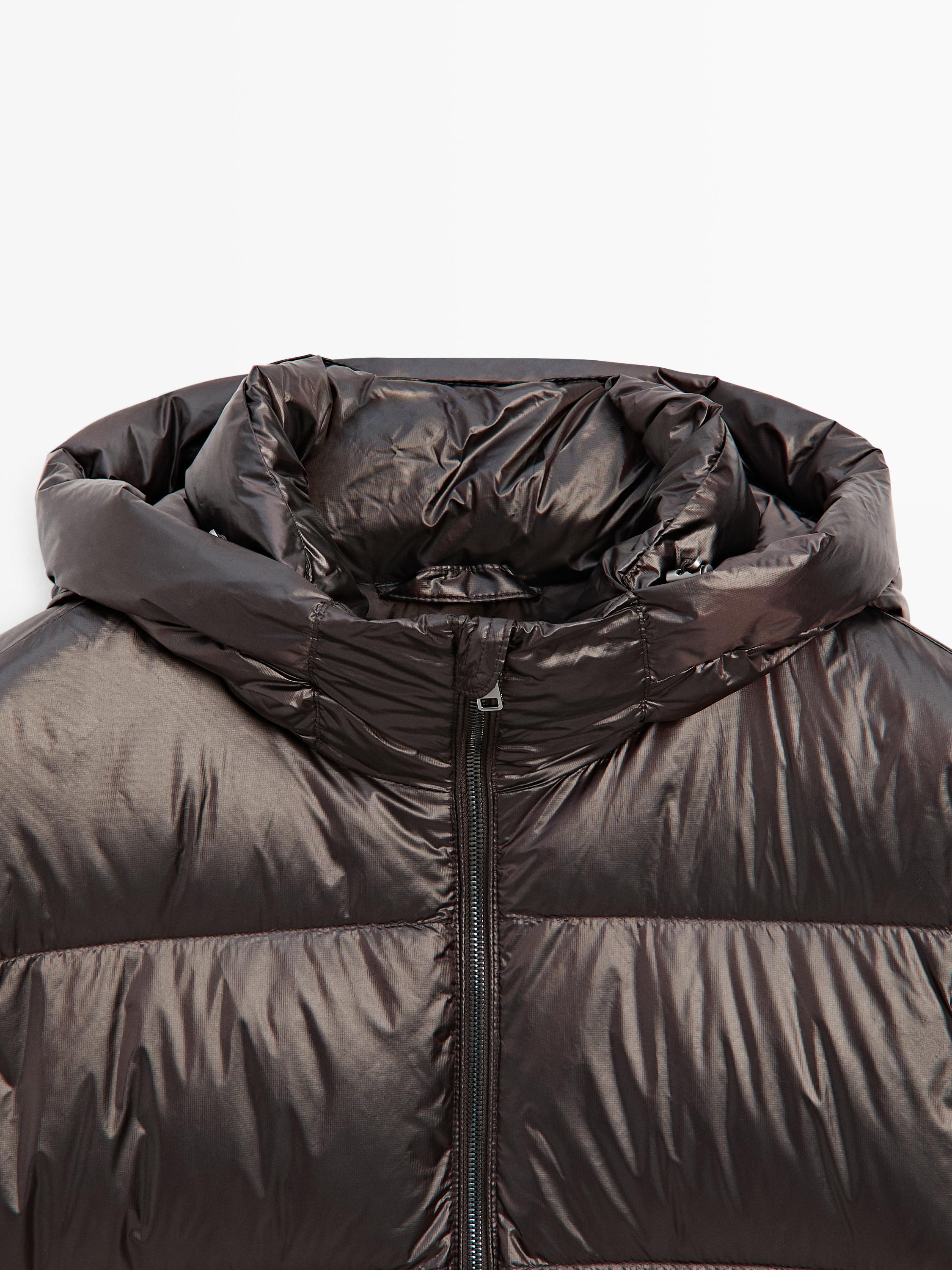 Water-repellent down blend jacket